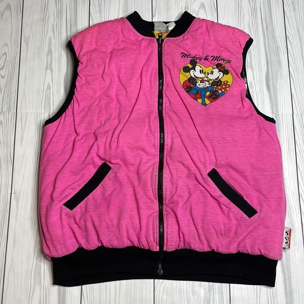 Vintage Disney Minnie and Mickey Mouse Reversible a vest Large - Picture 3 of 7